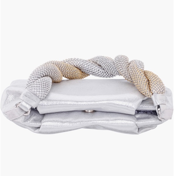 Nina Becca-B Shoulder Bag in Silver NWT - Picture 3 of 15